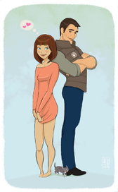 Ленка, Дима и котэ