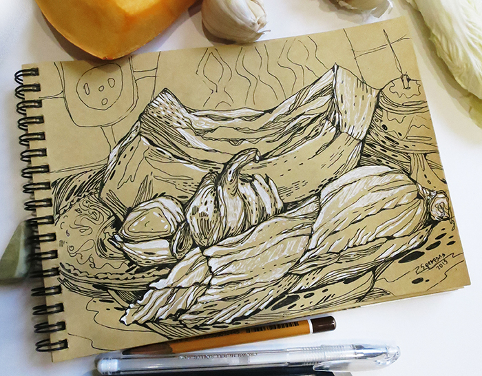 Скетч с овощами