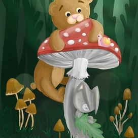 Мишка в лесу