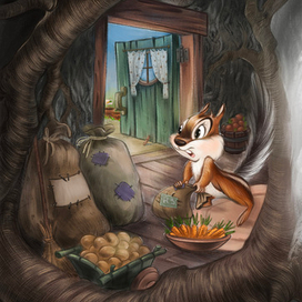 Иллюстрация к книге Анны Илюшиной "Бурундучья поэма"