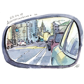 Левое зеркало