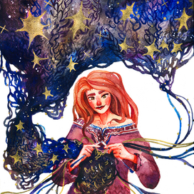 Девушка, которая вяжет ночь