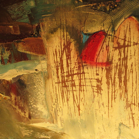 пейзаж с красным стогом