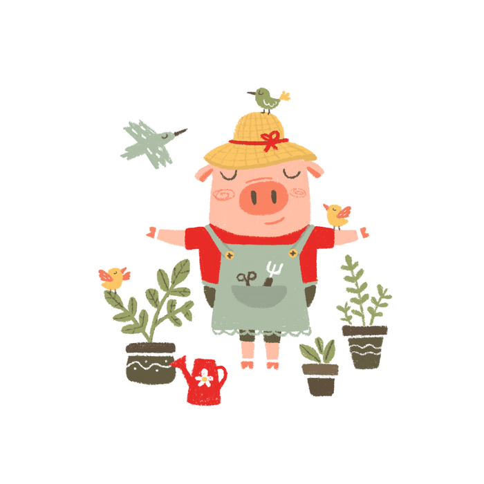 Поросёнок ждет весну