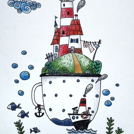 Пейзаж в кружке