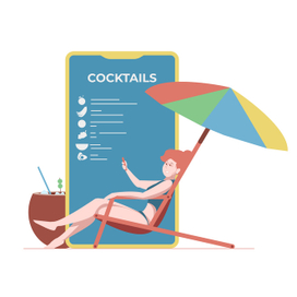 мобильное меню на отдыхе