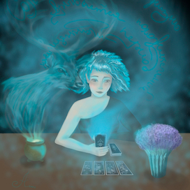 Таролог со своим тотемом-помощником