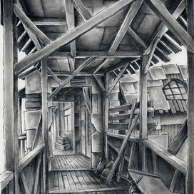 эскиз декорации к фильму "Три дня с придурком" реж. А.Козлов