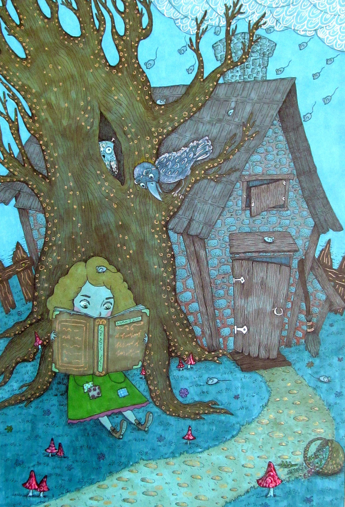 Иллюстрация к сказке Отфрида Пройслера "Маленькая Ведьма" 1