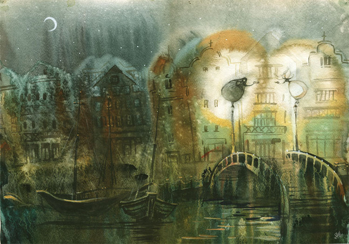 спор на мосту