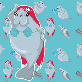 Паттерн для печати на текстиле