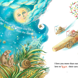 Разворот для книги "I love you to the Moon and Back"