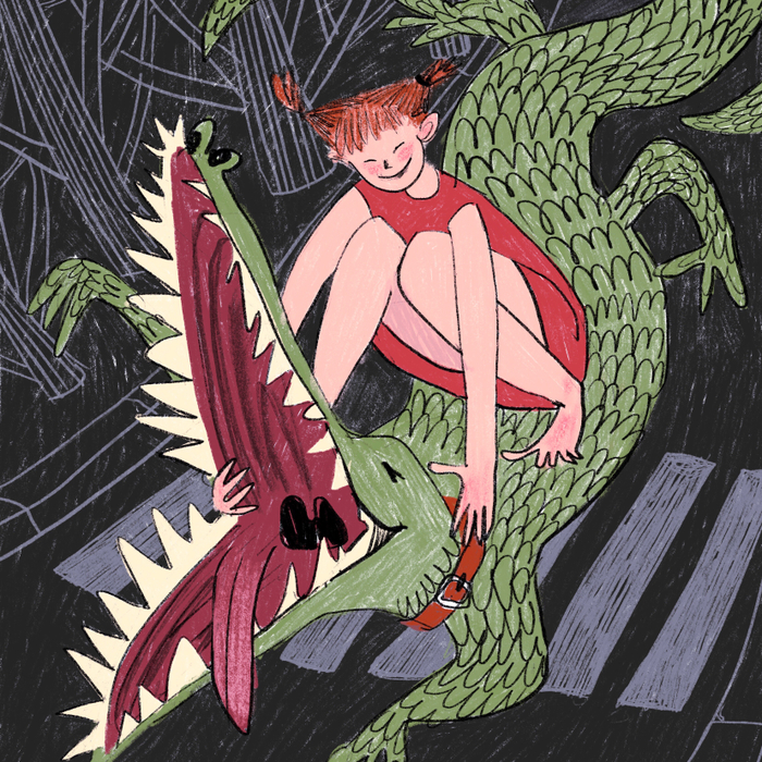 Девочка с крокодилом