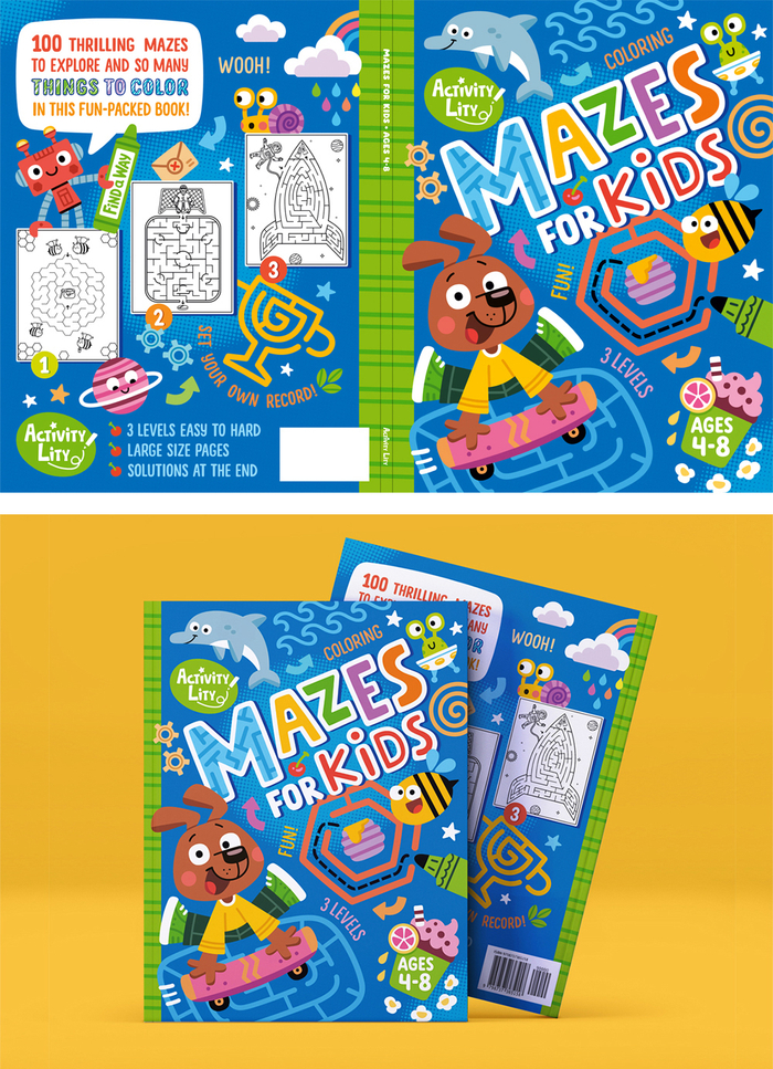 Обложка для книги с лабиринтами