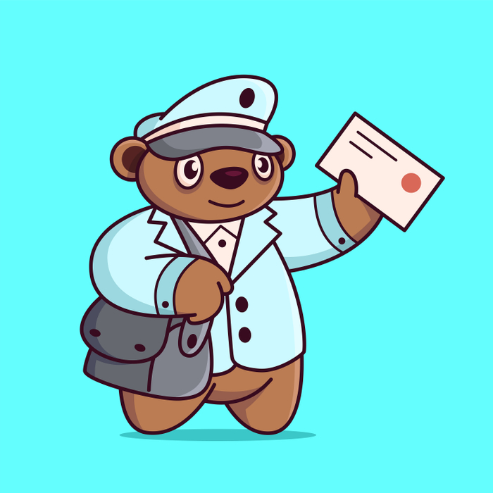 Мишка - Почтальон