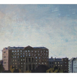 Вид через реку из парка Горького