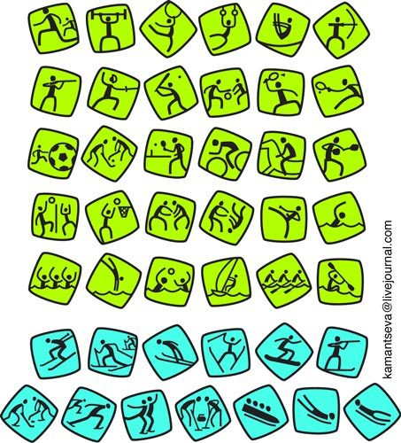 пиктограммы "спорт"