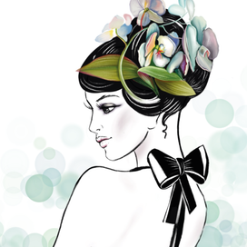 Дама с цветами