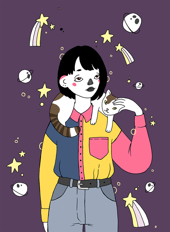 Портрет с котиком