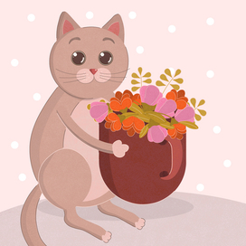 Котик в векторе