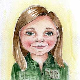 Девочка в зелёной рубашке  