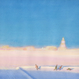 Морозный день.