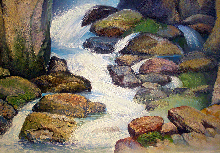 ,,Ачелманский водопад.Фрагмент росписи,,