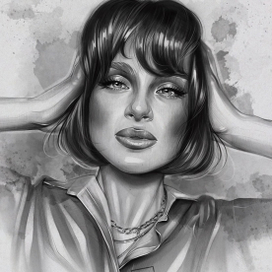 Цифровой портрет с эмитацией под карандаш