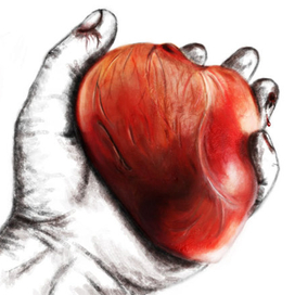 Сердце в руке.