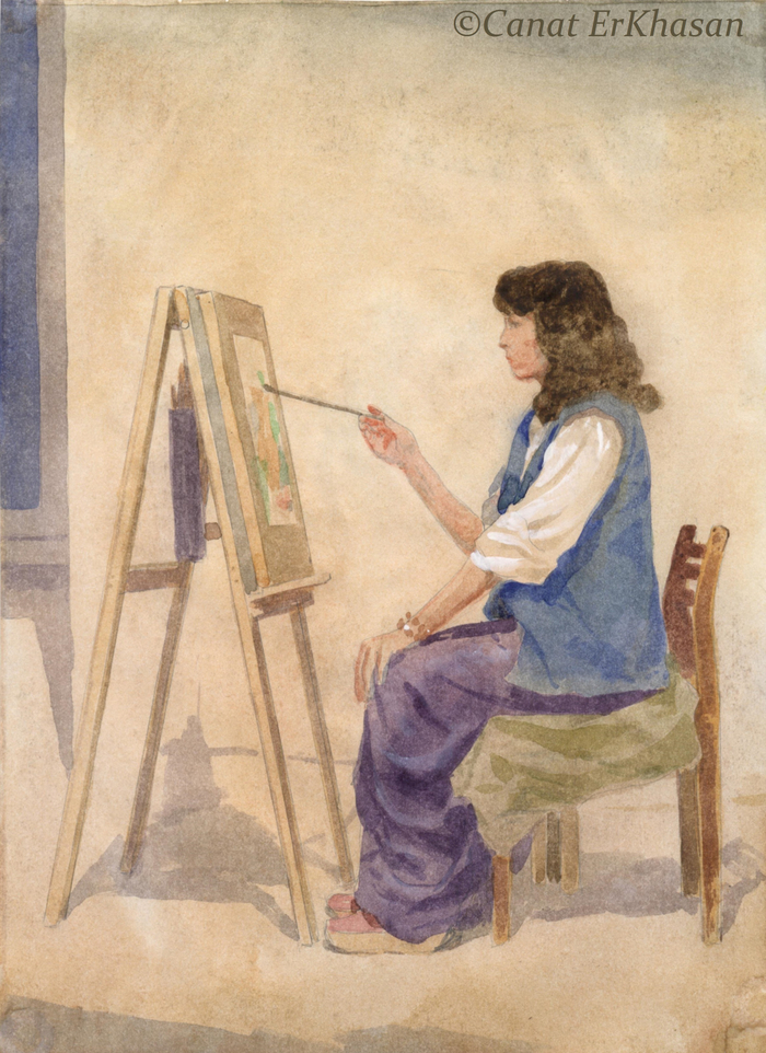 Набросок. Б,а. 18 х 27 см.