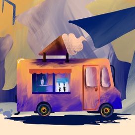 Фургон с мороженным в постапокалипсе 