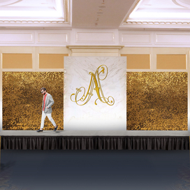 Свадебное оформление сцены