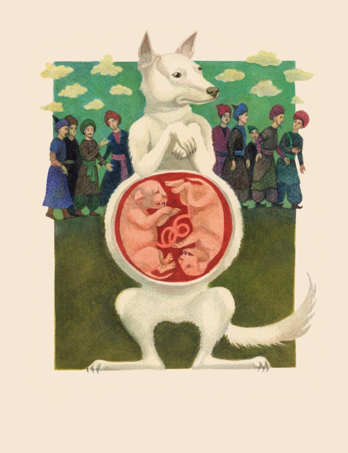 Иллюстрация к персидской сказке о птице Симург