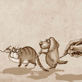 Иллюстрация к книге А. Усачёва «Уроки рисования», издательство «Азбука», 2014 г.