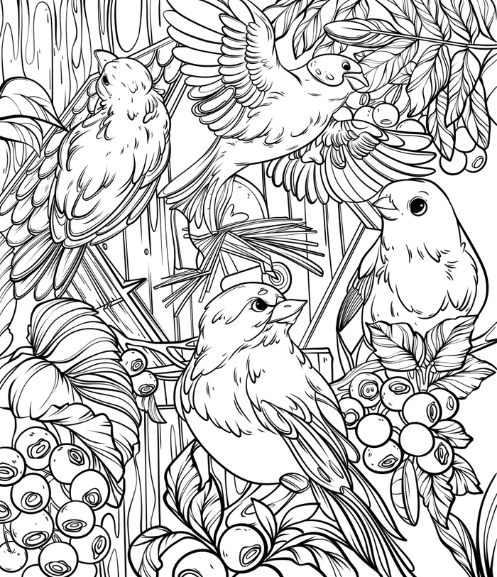 Раскраска Птицы
