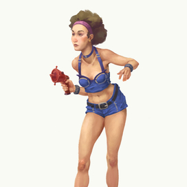 Девушка с бластером