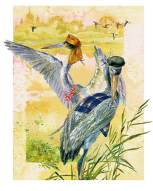 Цапля и журавль