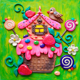 Кекс с домиком 