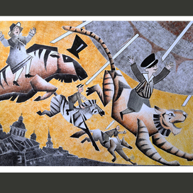 иллюстрация к сказке Корнея Чуковского "Крокодил"