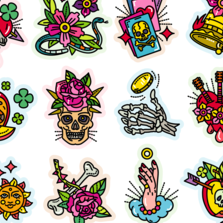 old school icons study