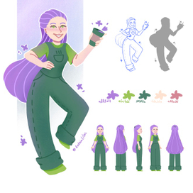 Бренд-персонаж для кофейни "Lilac"