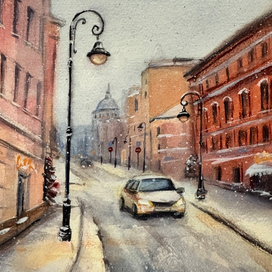 Заснеженный город