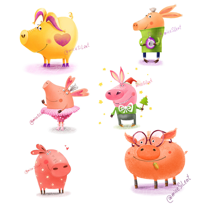 Хрюшки - символ года 2019