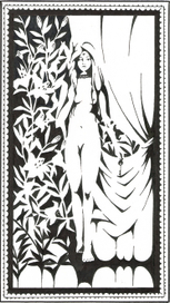 девушка с лилиями