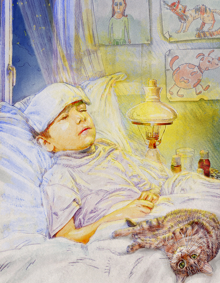 пробная иллюстрация для детской книги (проект не реализован)