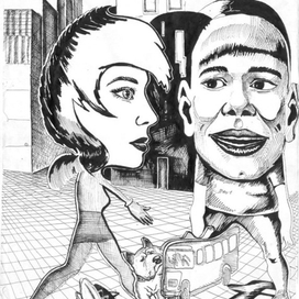 Рисунок  " Плоские люди"