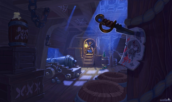 В трюме корабля пиратов