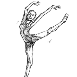 Набросок человек в движении