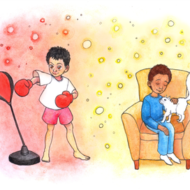 Иллюстрация для детской книги "Sensitive"