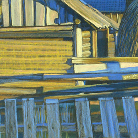 Синие тени.  2012. т.б., пастель 50х65